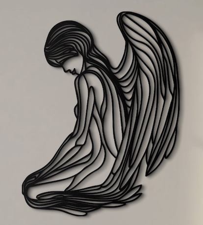 Line Art Angel Metal Table