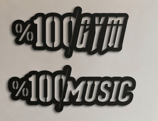 100% Gym 100% Music Metal Table